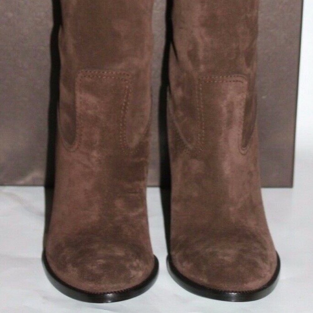 NIB Gucci Women's Suede Knee High Heeled Boots - Picture 3 of 8
